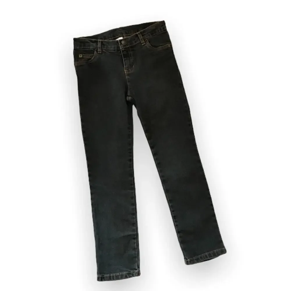 Carter's Girls Jeans Size 6X Black‎ Skinny Denim Stretchy Adjustable Waist NEW